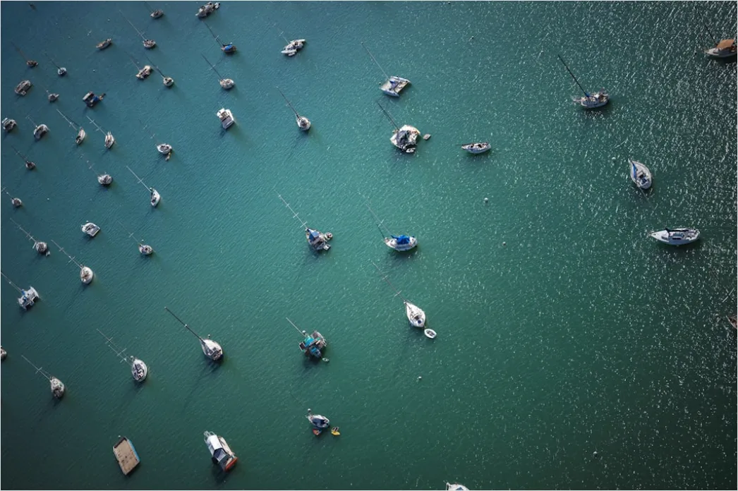 Detail Aerial Fishing Boats Harbor Number 14