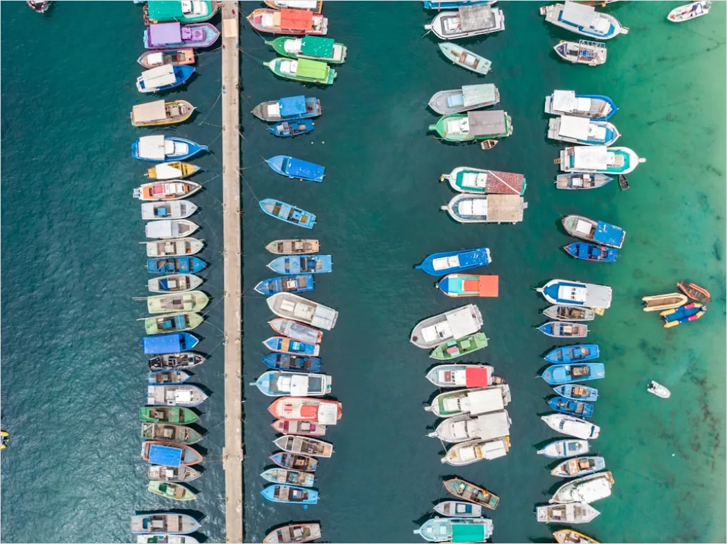 Detail Aerial Fishing Boats Harbor Number 15