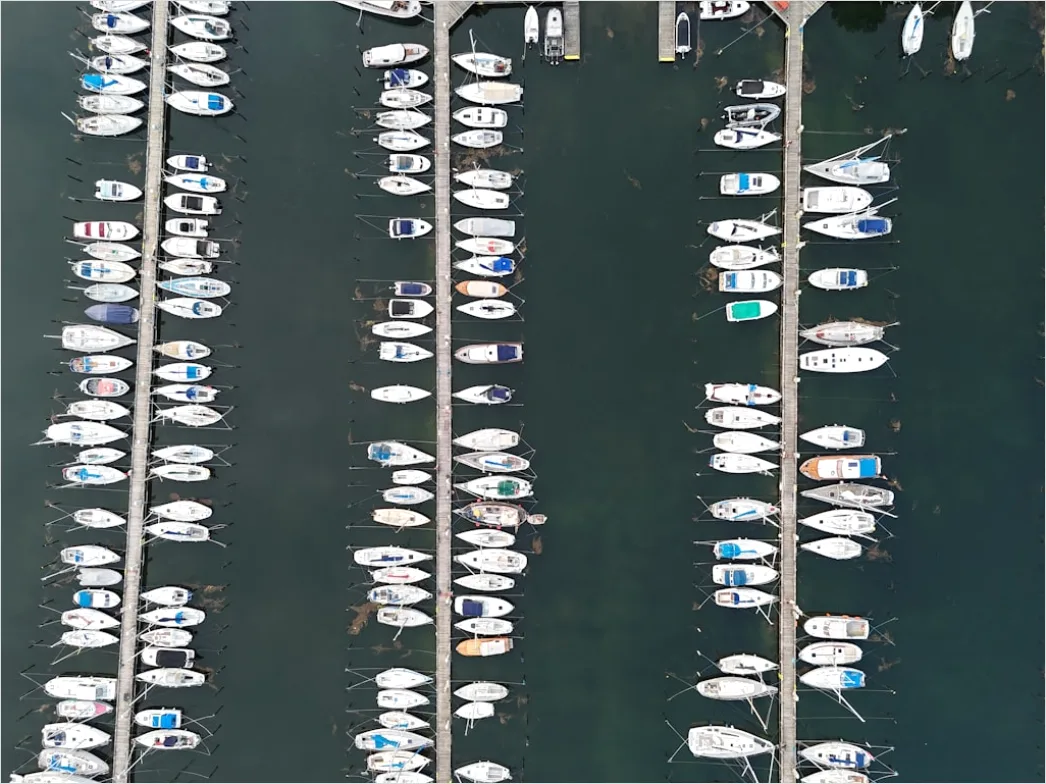 Detail Aerial Fishing Boats Harbor Number 19