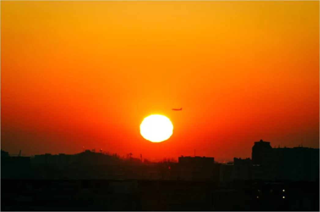 Detail Aerial Golden Hour City Number 20
