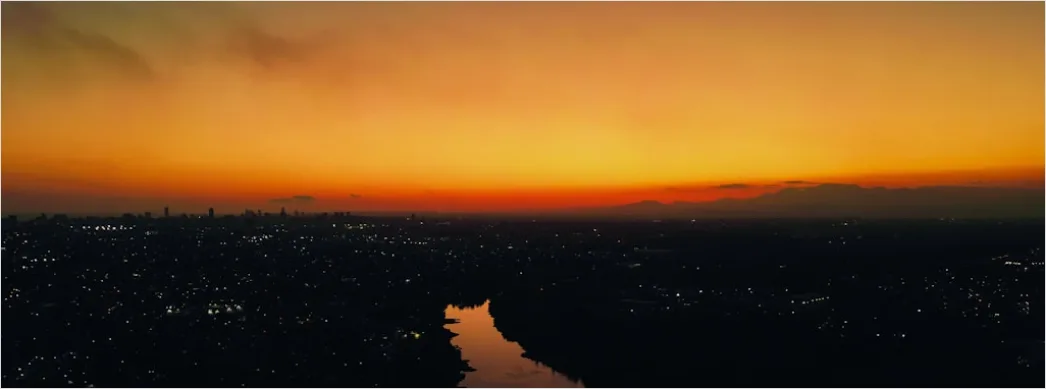 Detail Aerial Golden Hour City Number 5