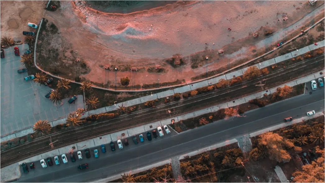 Detail Aerial Golden Hour City Number 7