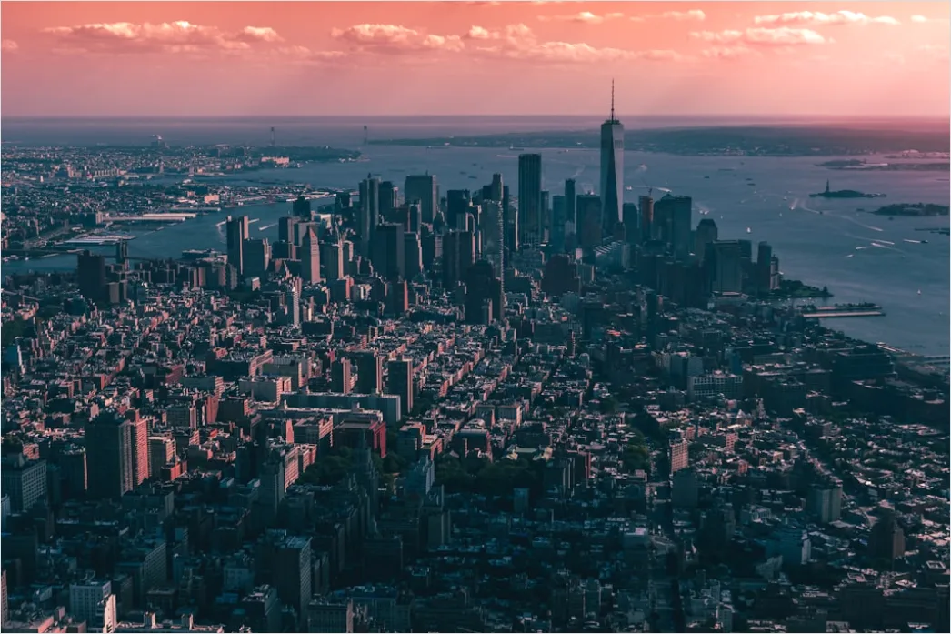 Detail Aerial Golden Hour City Number 8