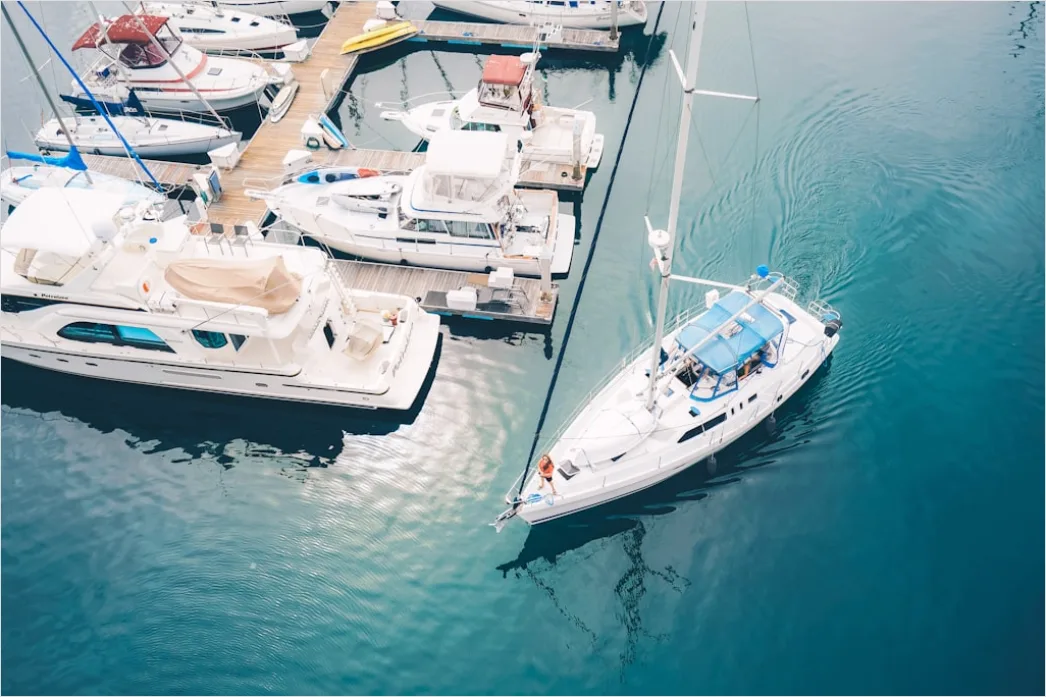 Detail Aerial Harbor Boats Number 2
