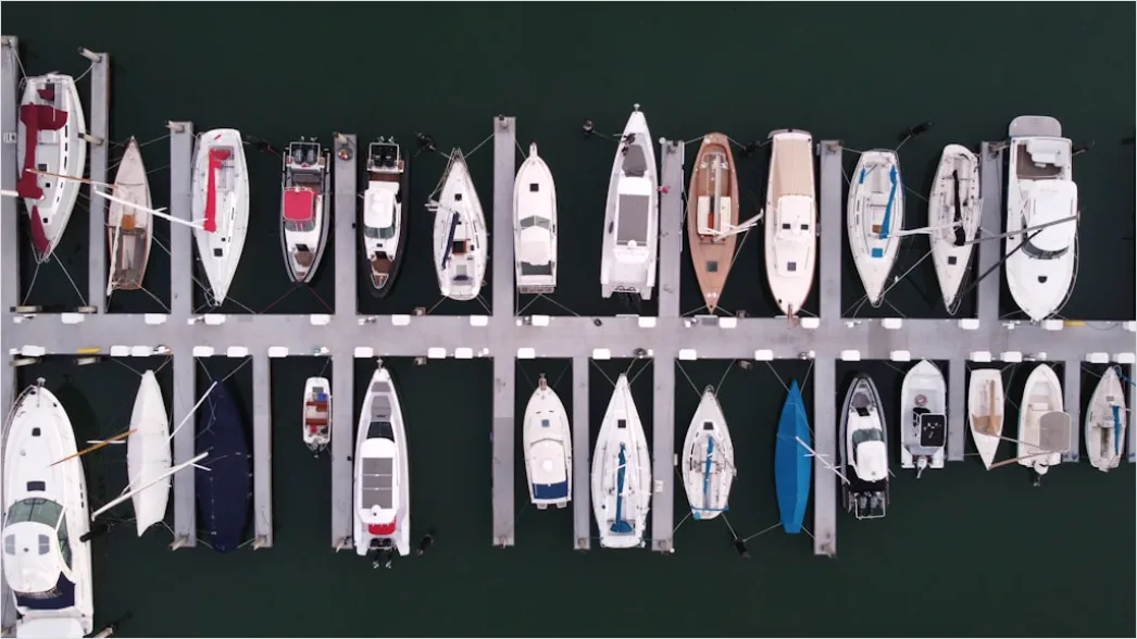 Detail Aerial Harbor Boats Number 12