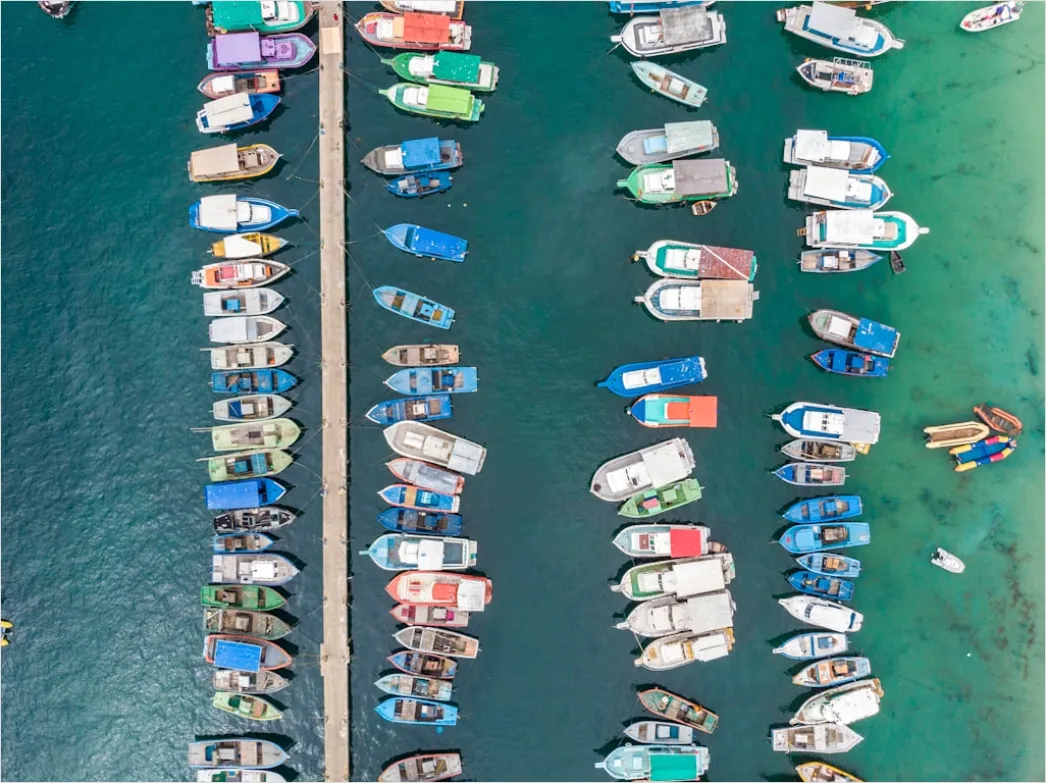 Detail Aerial Harbor Boats Number 16