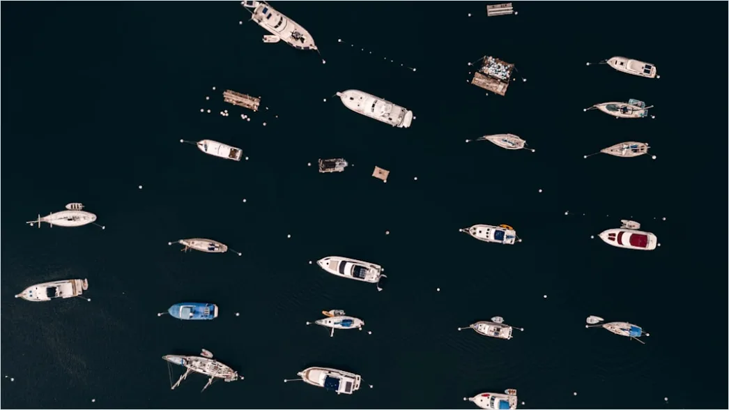 Detail Aerial Harbor Boats Number 20