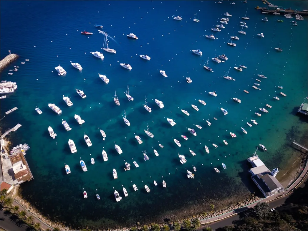 Detail Aerial Harbor Boats Number 5