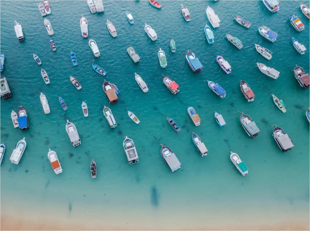 Detail Aerial Harbor Boats Number 7