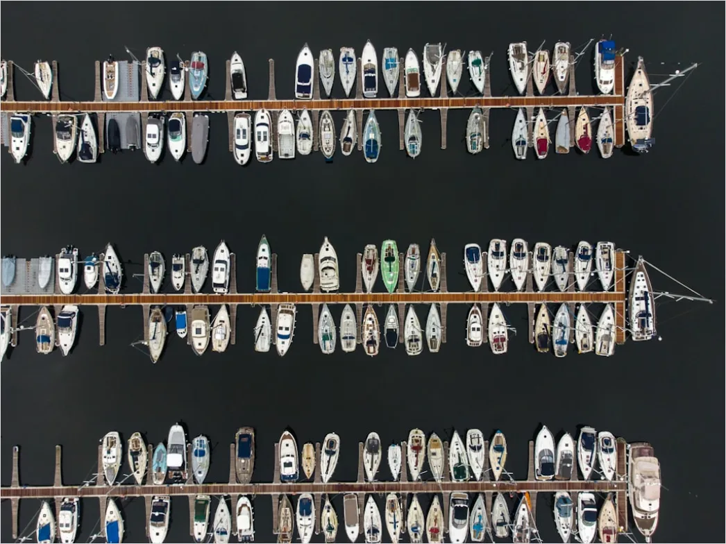 Detail Aerial Harbor Boats Number 8