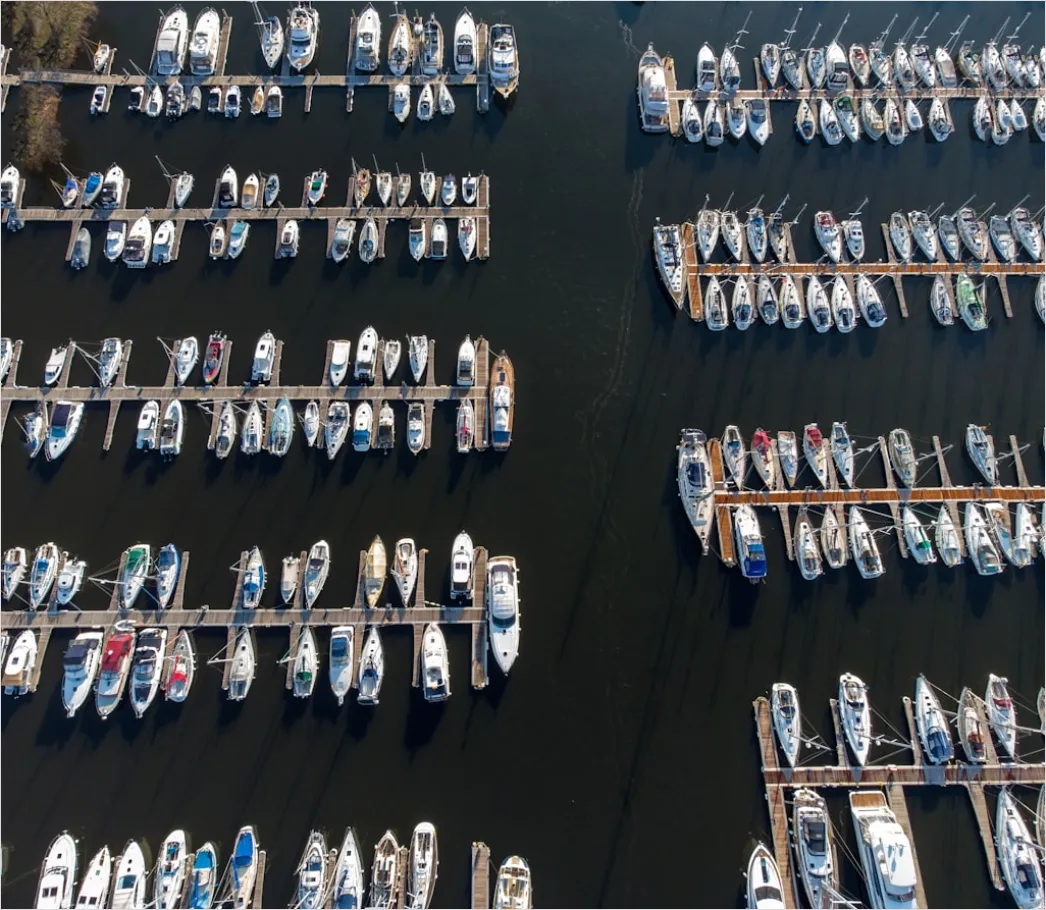 Detail Aerial Harbor Boats Number 9