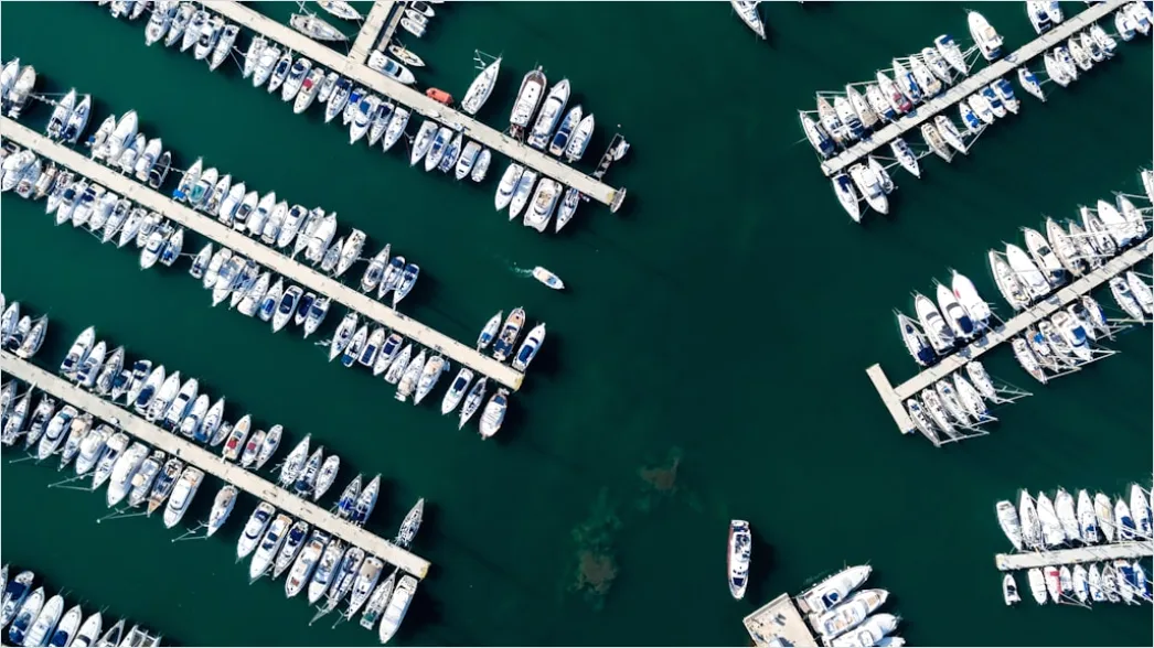 Detail Aerial Harbor Boats Number 10