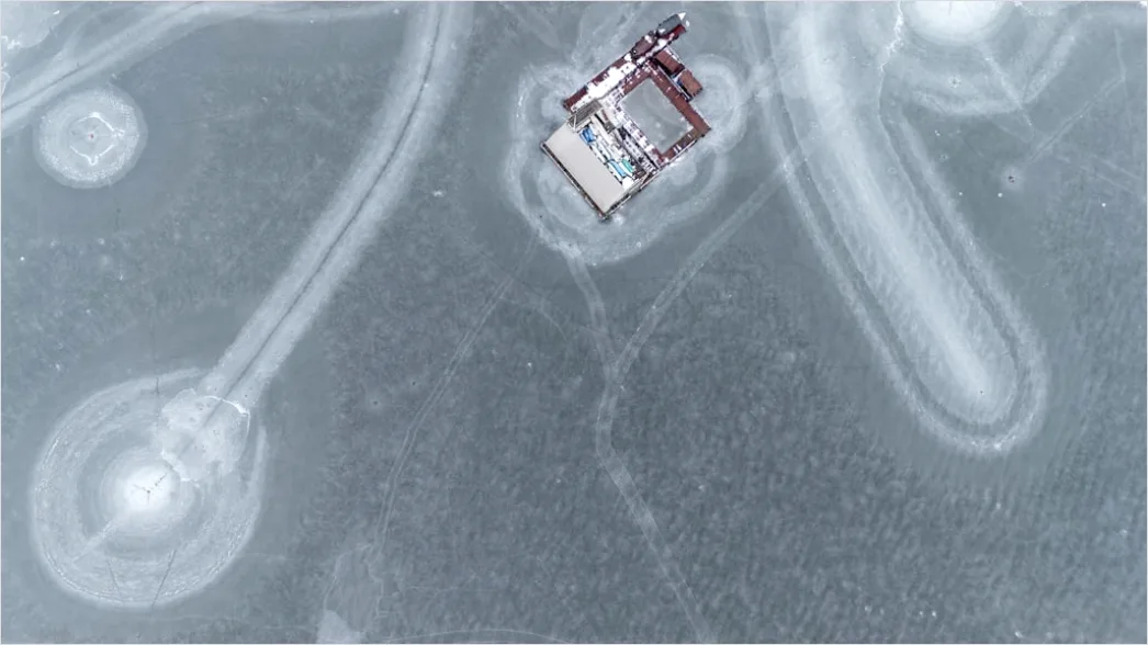 Detail Aerial Ice Patterns Number 6