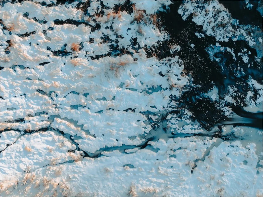 Detail Aerial Ice Patterns Number 10