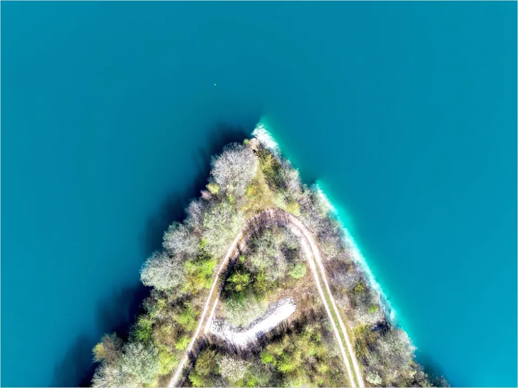 Detail Aerial Lake From Above Number 12