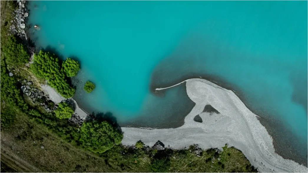 Detail Aerial Lake From Above Number 13