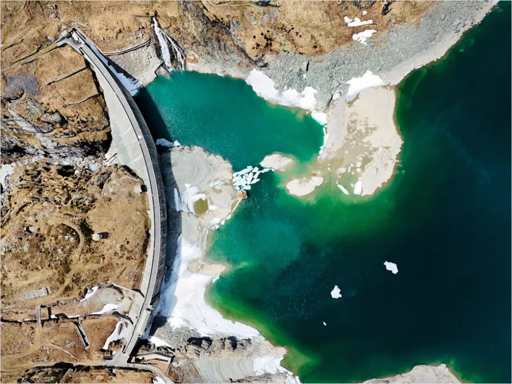 Detail Aerial Lake From Above Number 19