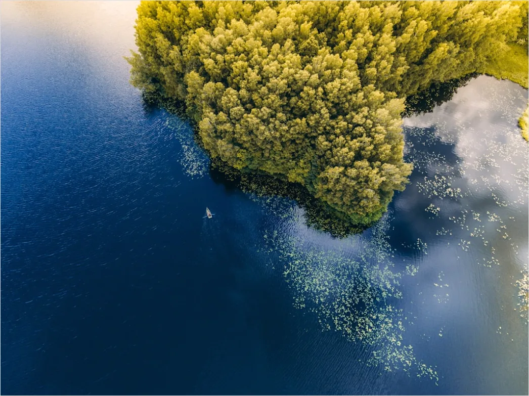 Detail Aerial Lake From Above Number 3