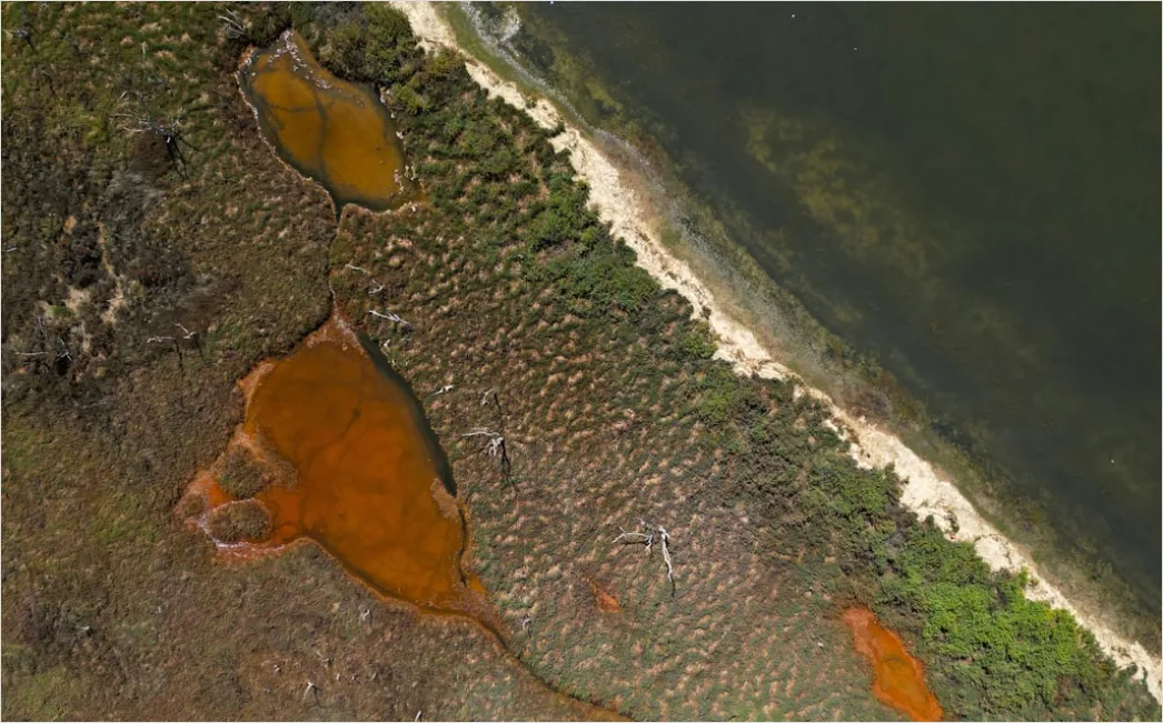 Detail Aerial Lake Shore Number 2
