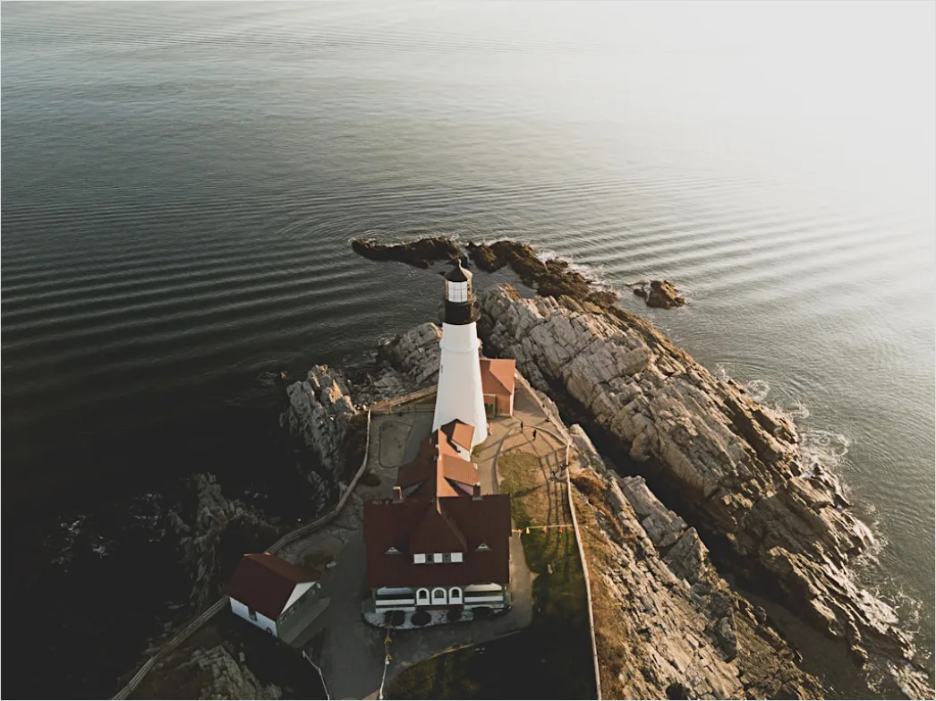 Detail Aerial Lighthouse From Above Number 15