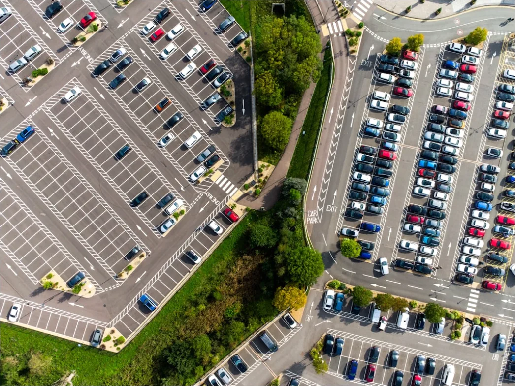 Detail Aerial Parking Lot Full Number 2