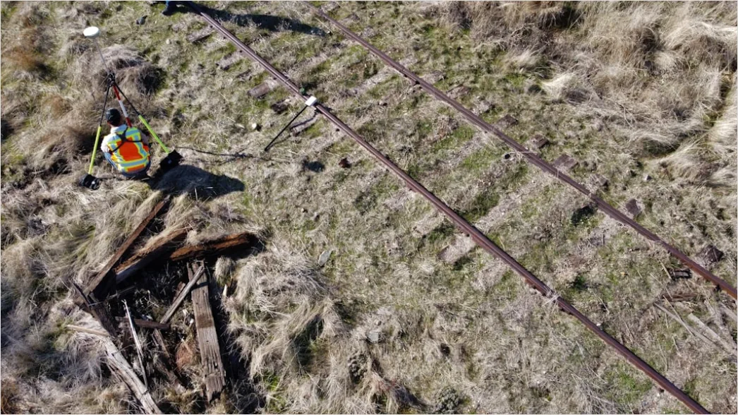 Detail Aerial Railway From Above Number 17