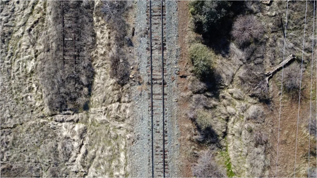 Detail Aerial Railway From Above Number 3
