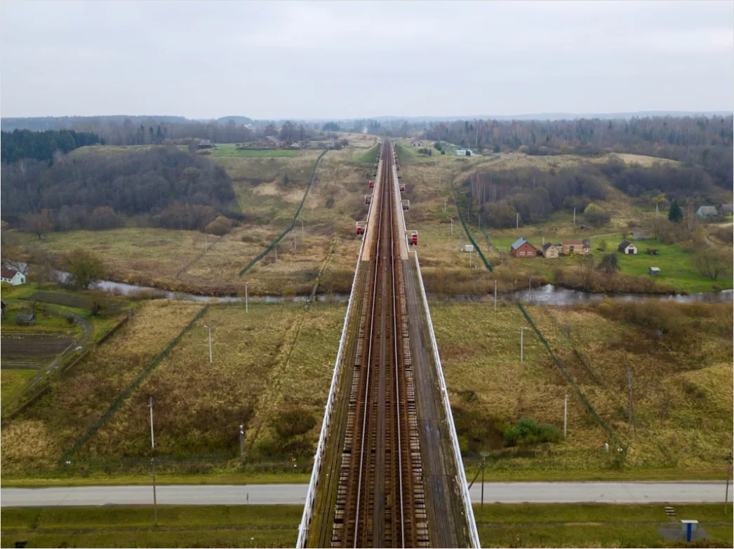 Detail Aerial Railway From Above Number 6