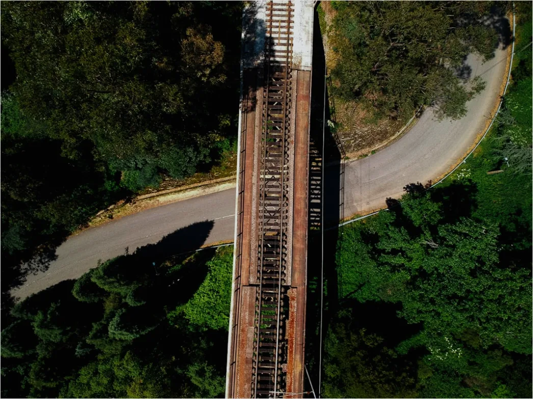Detail Aerial Railway From Above Number 9