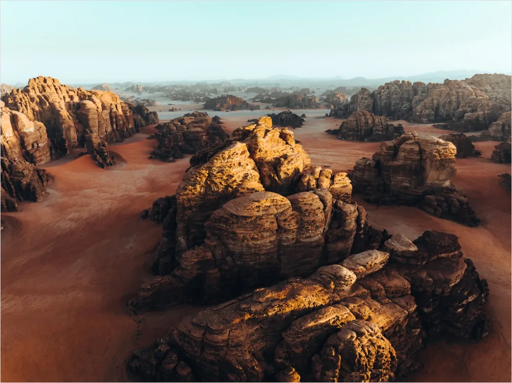 Aerial Rocky Desert Landscape 1c01