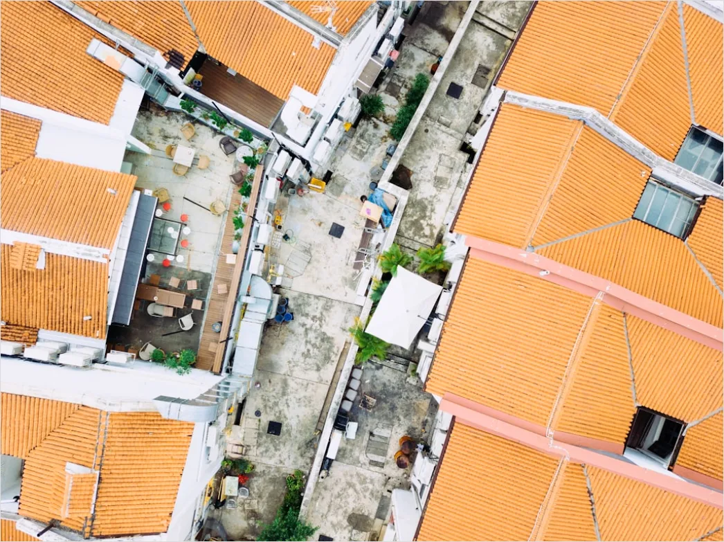 Detail Aerial Rooftop Texture Number 17