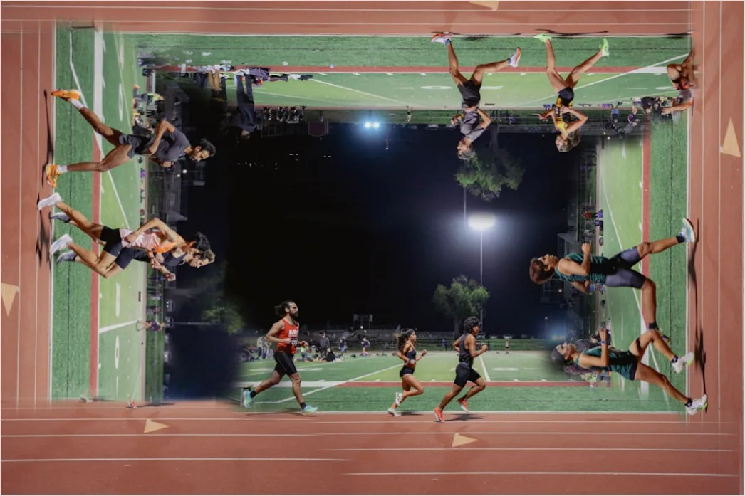 Detail Aerial Runners Track Stadium Number 2