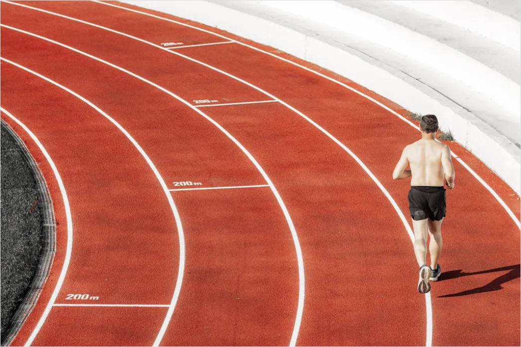 Detail Aerial Runners Track Stadium Number 11