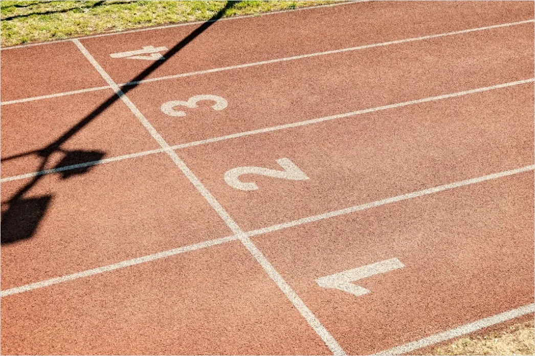Detail Aerial Runners Track Stadium Number 13
