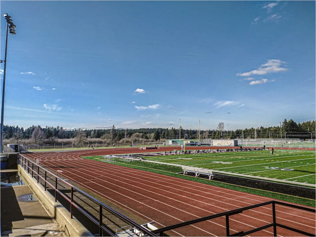 Detail Aerial Runners Track Stadium Number 7