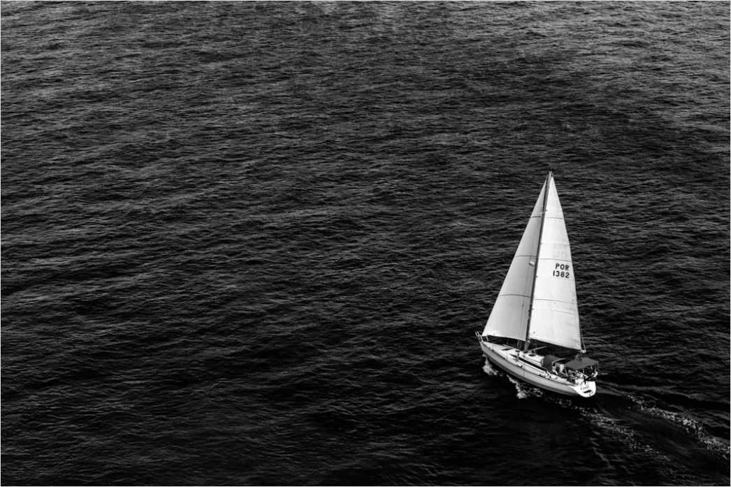 Detail Aerial Sailboat From Above Number 2