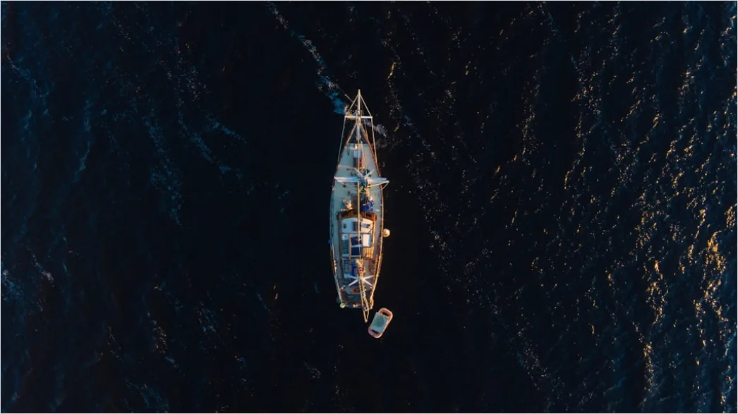 Detail Aerial Sailboat From Above Number 11
