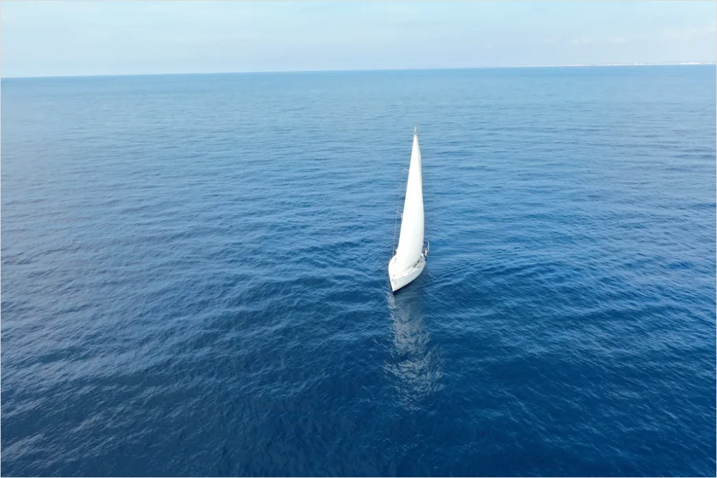 Detail Aerial Sailboat From Above Number 7