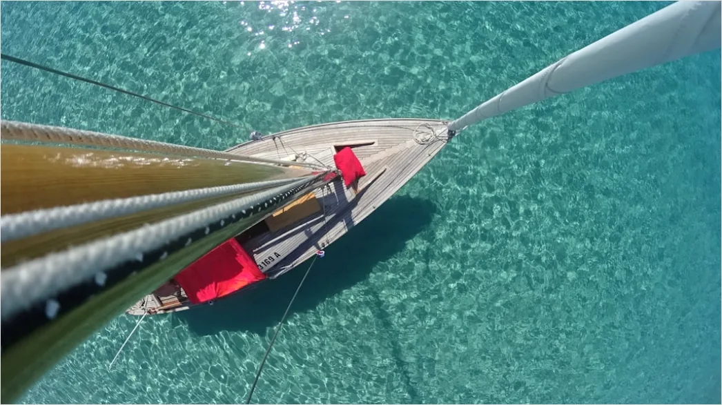 Detail Aerial Sailboat From Above Number 8