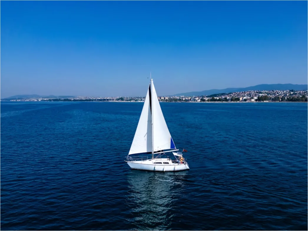 Detail Aerial Sailboat From Above Number 10