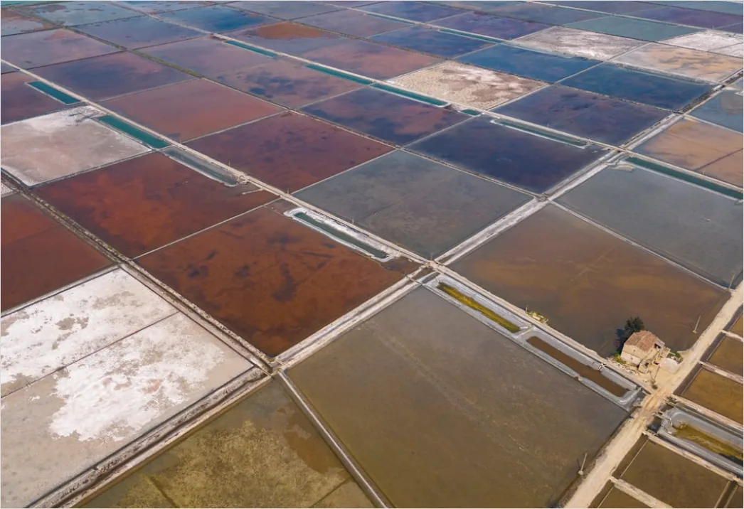 Detail Aerial Salt Flats Patterns Number 2