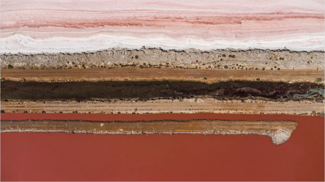 Detail Aerial Salt Flats Patterns Number 11