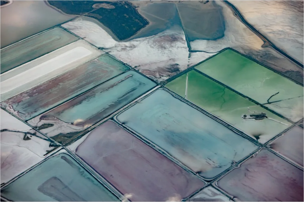 Detail Aerial Salt Flats Patterns Number 18