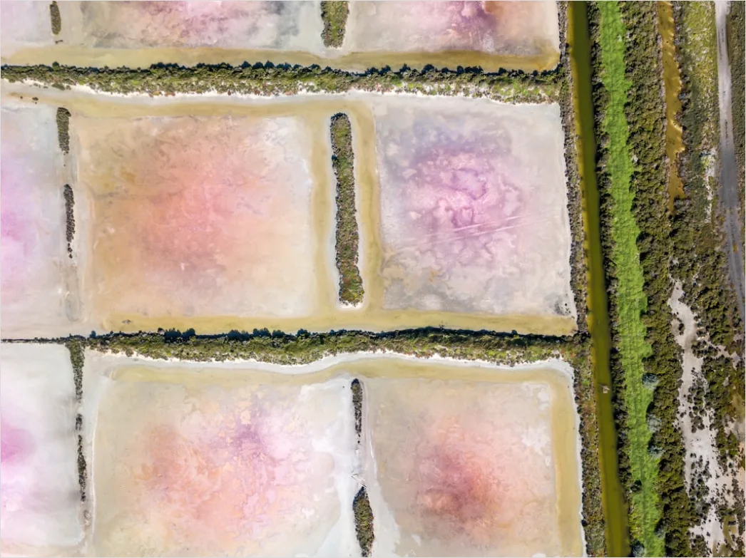 Detail Aerial Salt Flats Patterns Number 19