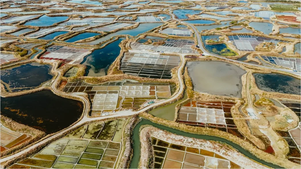 Detail Aerial Salt Flats Patterns Number 20