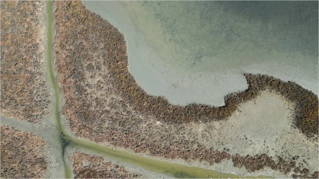 Detail Aerial Salt Flats Patterns Number 5