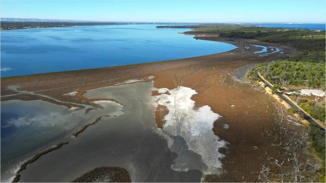 Detail Aerial Salt Flats Patterns Number 6