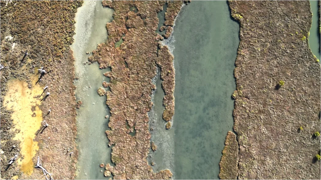 Detail Aerial Salt Lake Patterns Number 8