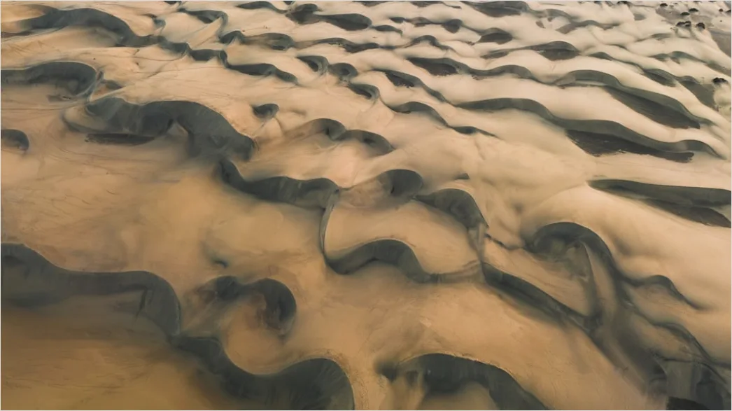 Detail Aerial Sand Dune Patterns Number 13