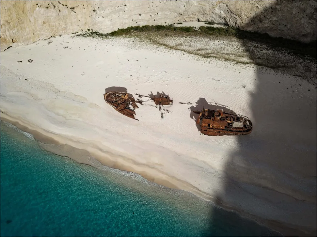 Aerial Shipwreck From Above 6489